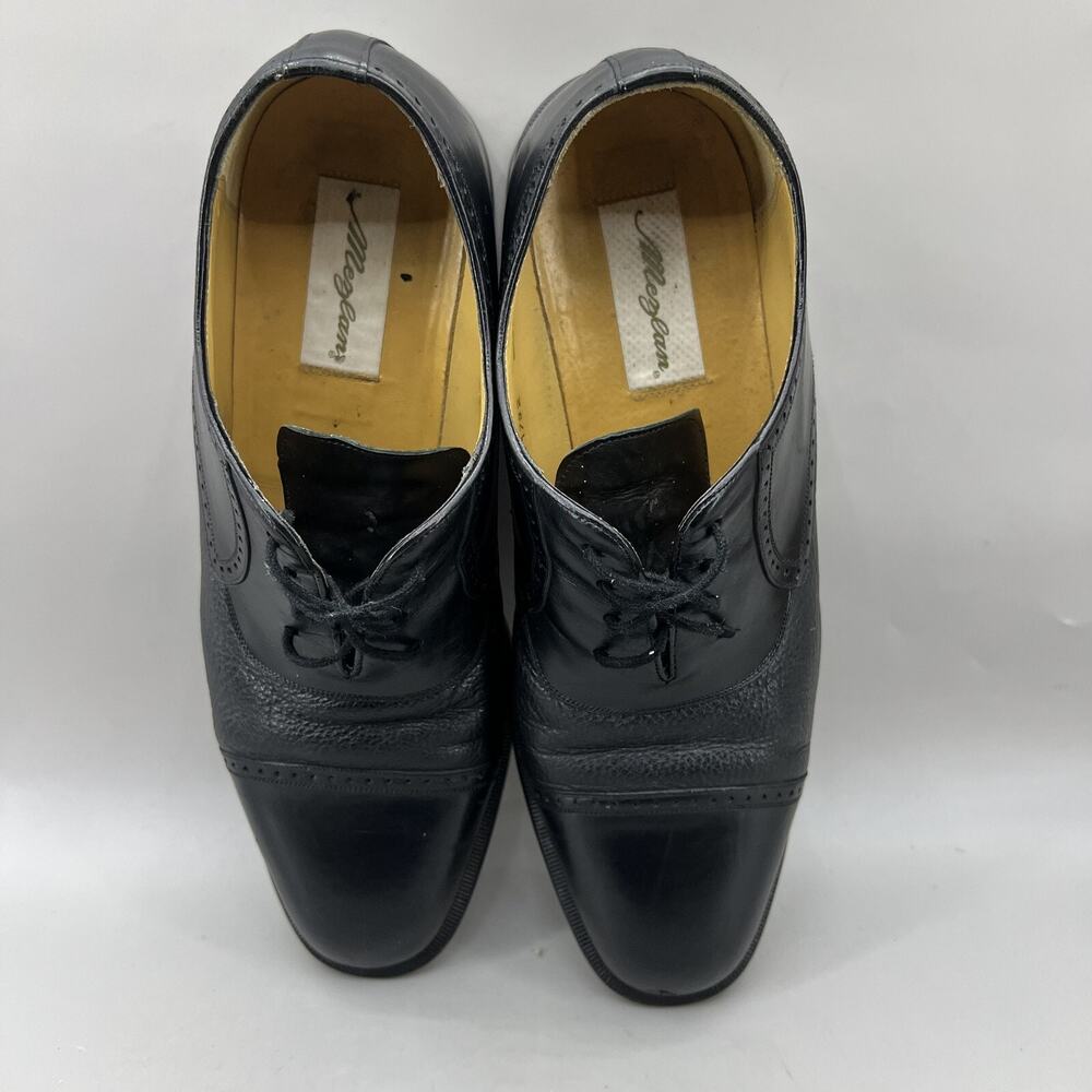 Mezlan Andrew Cap Toe Oxford Men Size 11 M Black Leather Medallion Dress Shoes - Picture 5 of 11